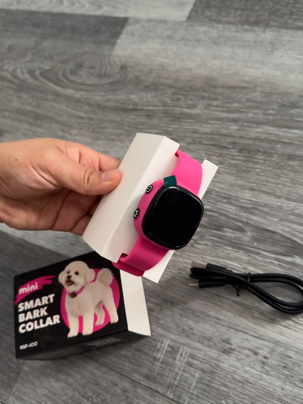 Smart Bark Collar for Small Pets - Pink